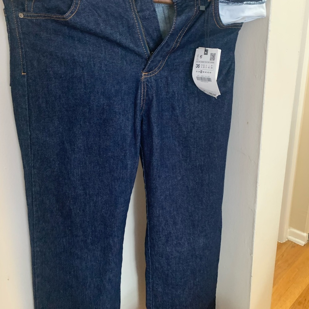 Zara high rise straight leg
